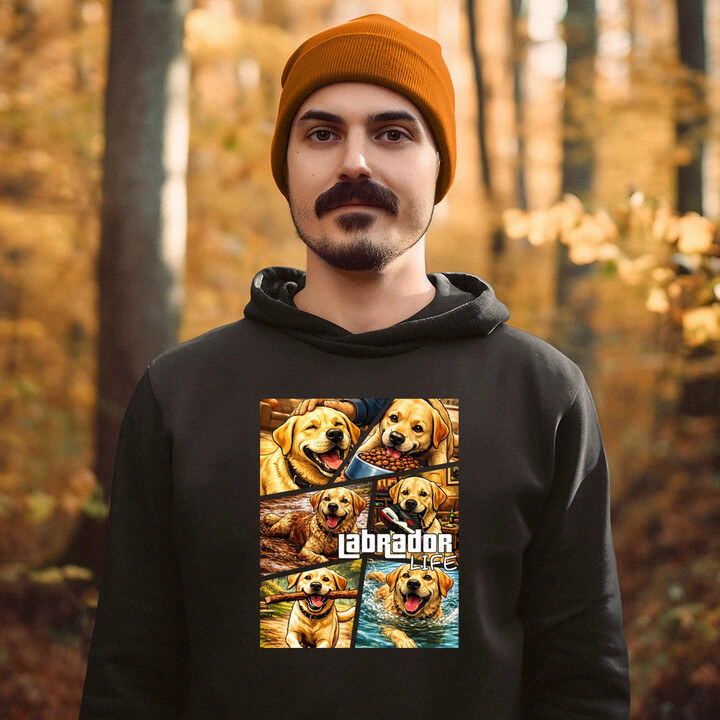 Labrador life - pánská mikina s potiskem