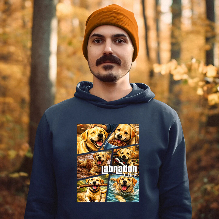 Labrador life - pánská mikina s potiskem