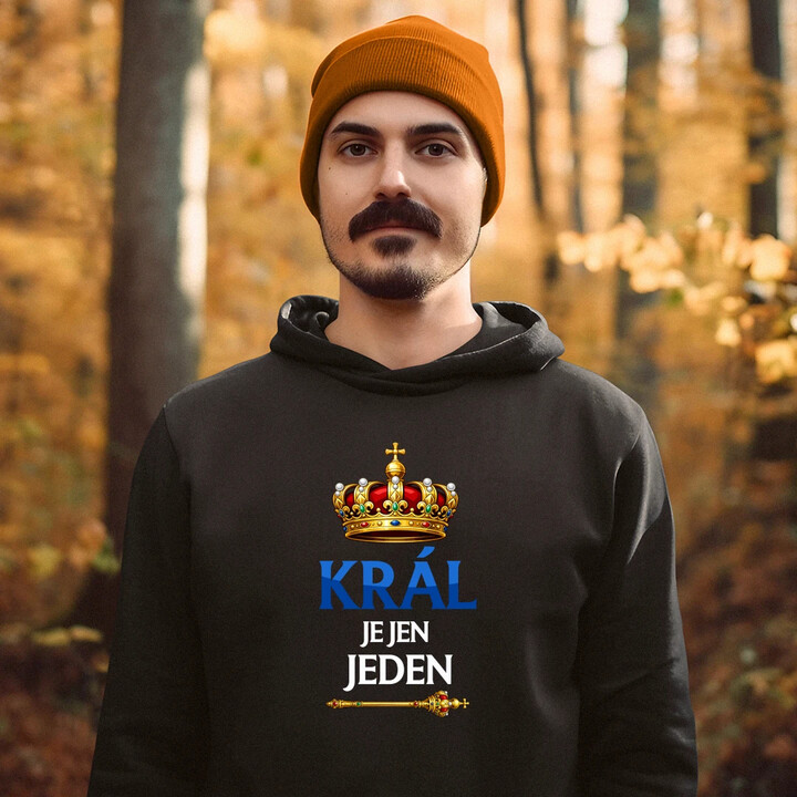Král je jen jeden - pánská mikina s potiskem