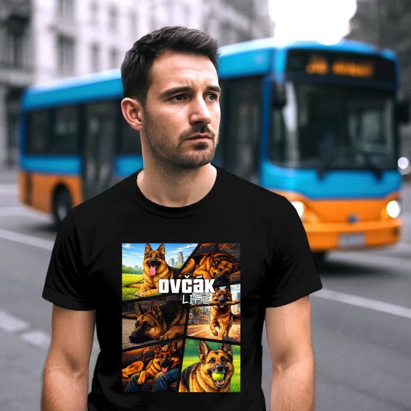 Ovčák Life - pánské tričko s potiskem