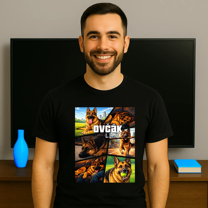 Ovčák Life - pánské tričko s potiskem