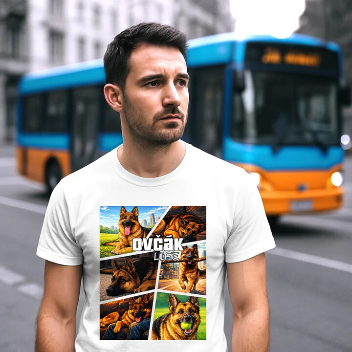 Ovčák Life - pánské tričko s potiskem