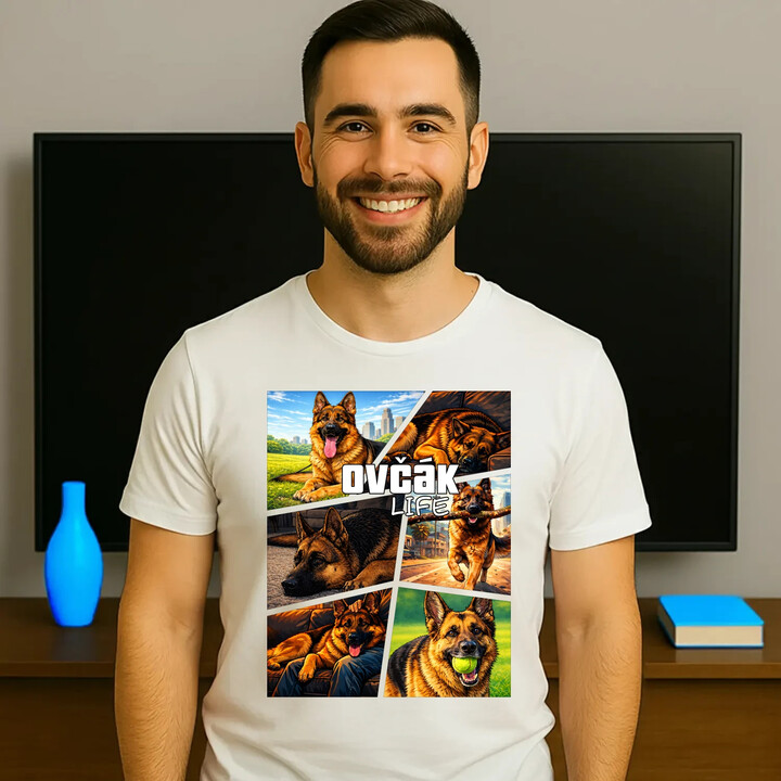 Ovčák Life - pánské tričko s potiskem