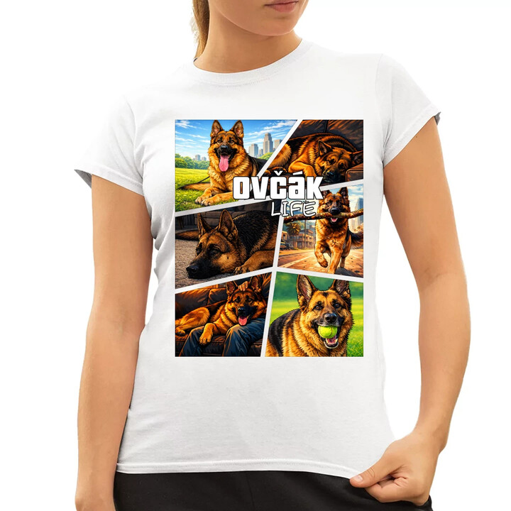 Ovčák Life  - dámské tričko s potiskem