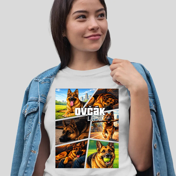 Ovčák Life  - dámské tričko s potiskem