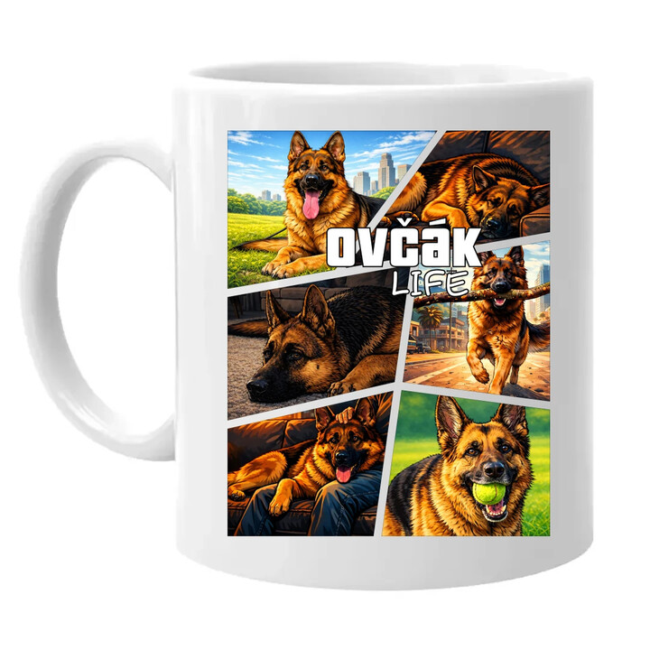Ovčák Life - hrnek s potiskem