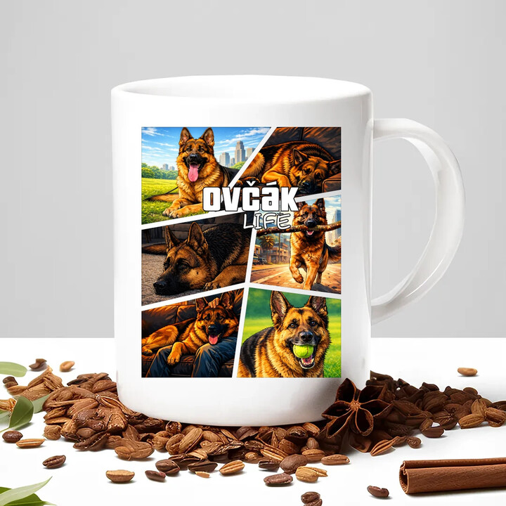Ovčák Life - hrnek s potiskem