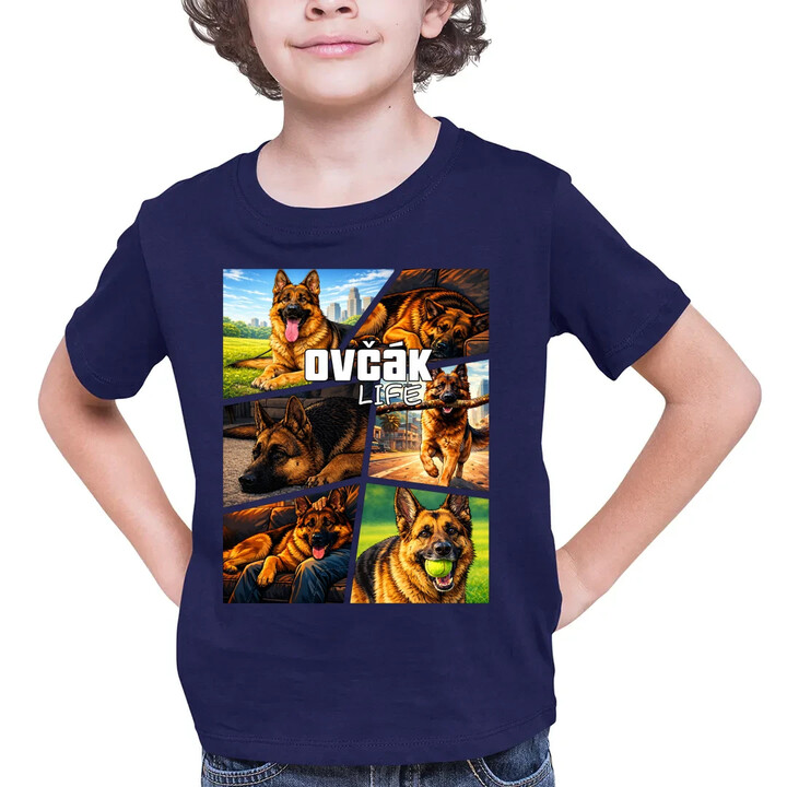 Ovčák Life - dětské tričko s potiskem