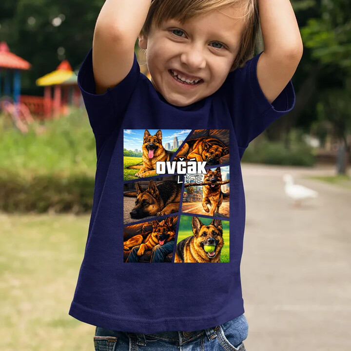 Ovčák Life - dětské tričko s potiskem