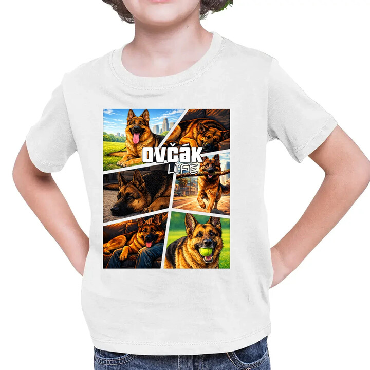Ovčák Life - dětské tričko s potiskem