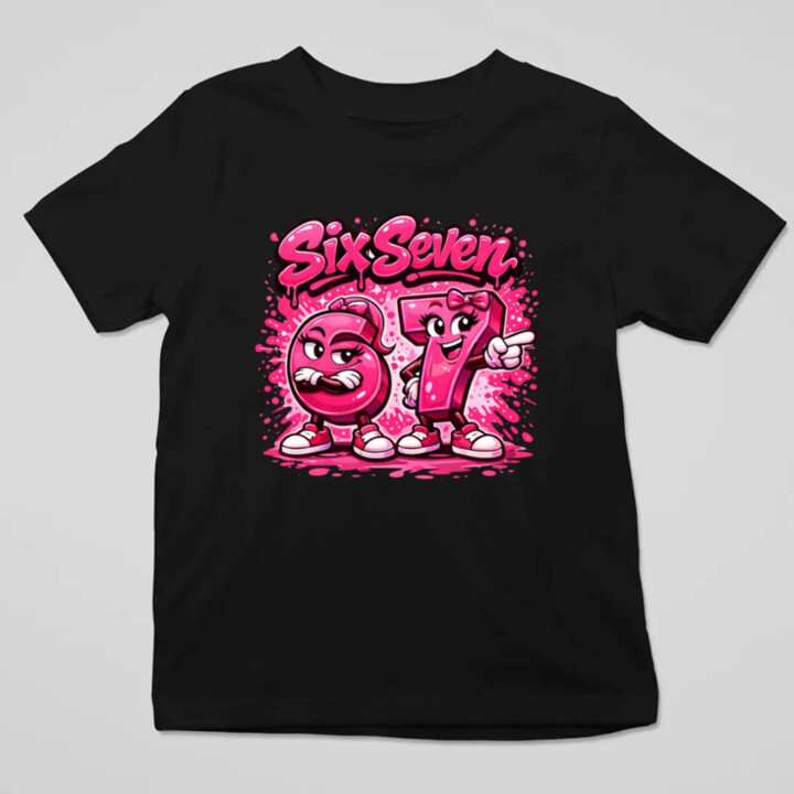 Six seven - 67 - růžová verze - dětské tričko s potiskem