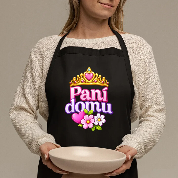 Pani domu - zástěra s potiskem