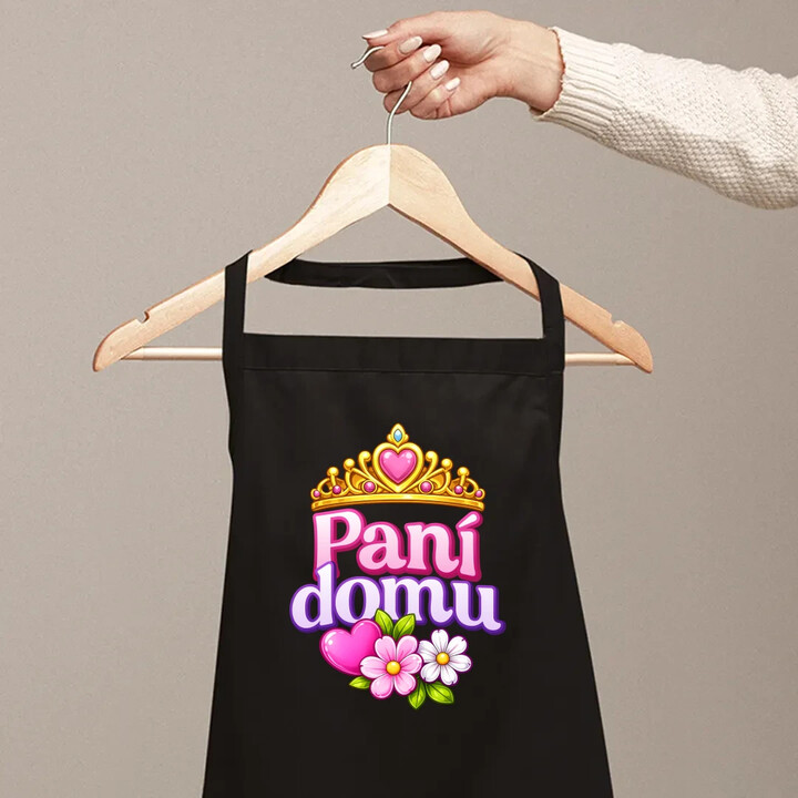 Pani domu - zástěra s potiskem
