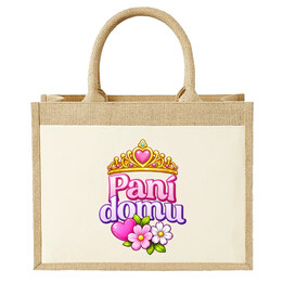 Pani domu - Jutová taška s potiskem
