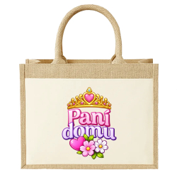 Pani domu - Jutová taška s potiskem