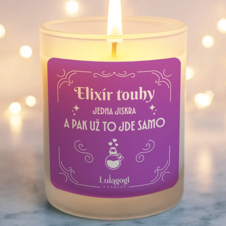 Elixír touhy - jedna jiskra a pak už to jde samo - vonná svíčka jako dárek