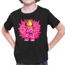 67 - Six Seven - verze pro dívku – inspirováno Robloxem - dětské tričko s potiskem