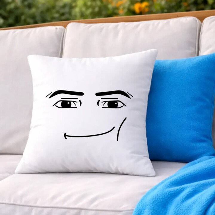 Man face – pro fanoušky hry Roblo - polštář s potiskem