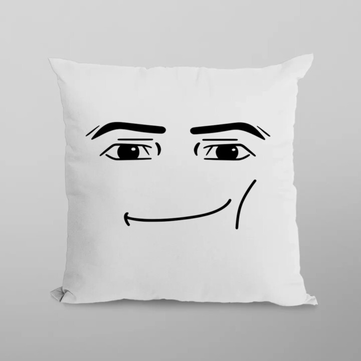 Man face – pro fanoušky hry Roblo - polštář s potiskem