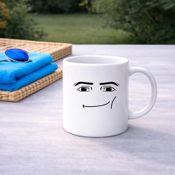 Man face – pro fanoušky hry Roblo - hrnek s potiskem