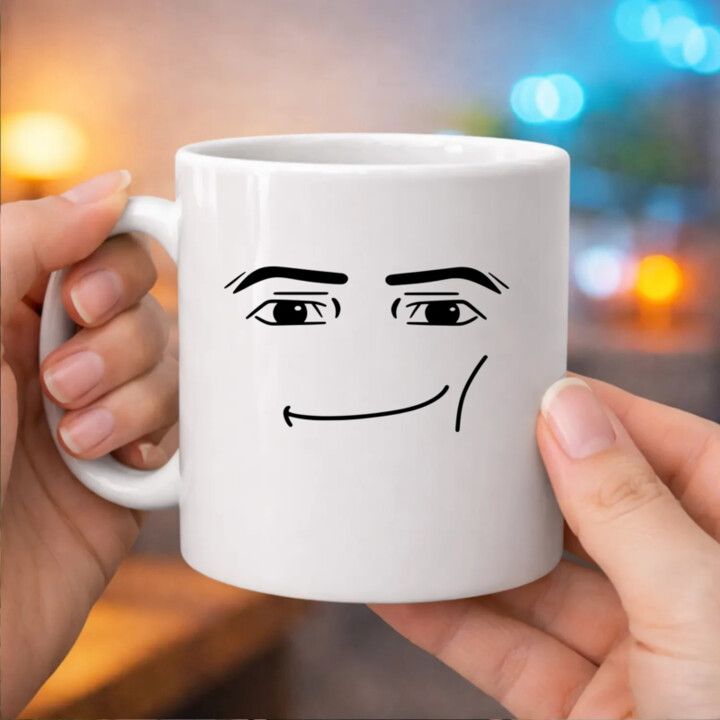 Man face – pro fanoušky hry Roblo - hrnek s potiskem