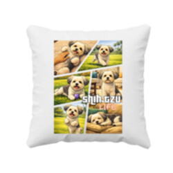 shih tzu life - polštář s potiskem