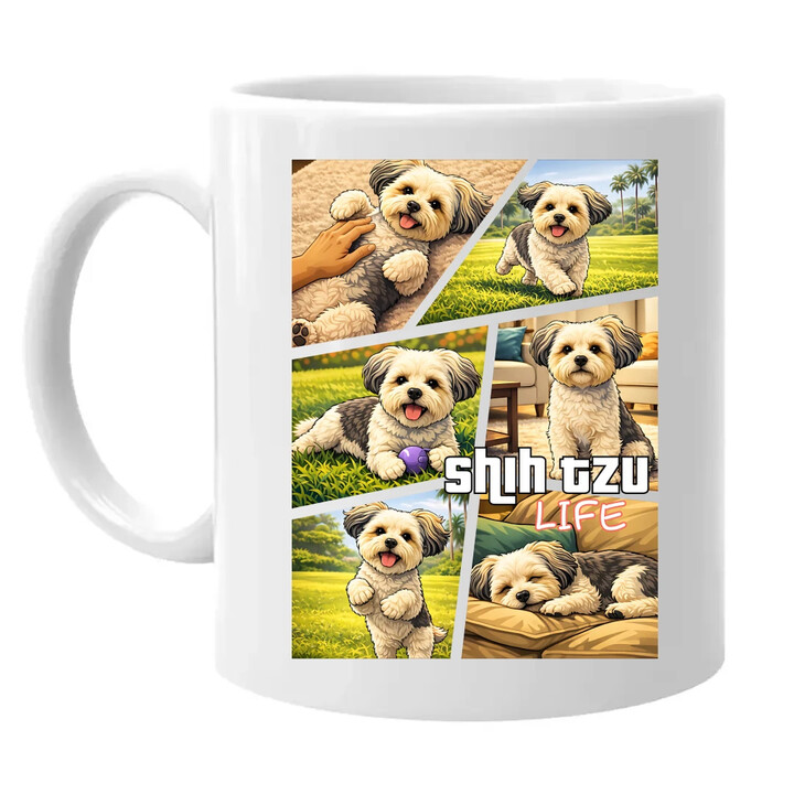 shih tzu life - hrnek s potiskem