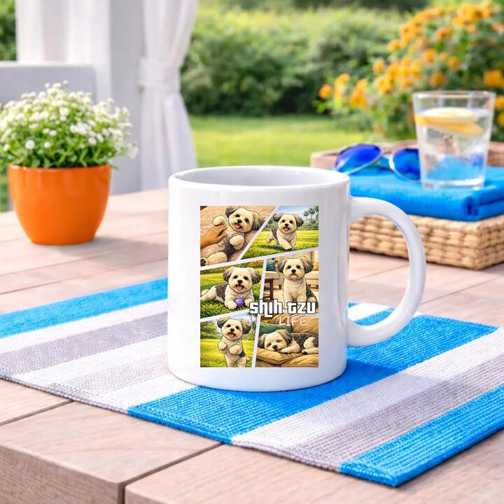 shih tzu life - hrnek s potiskem