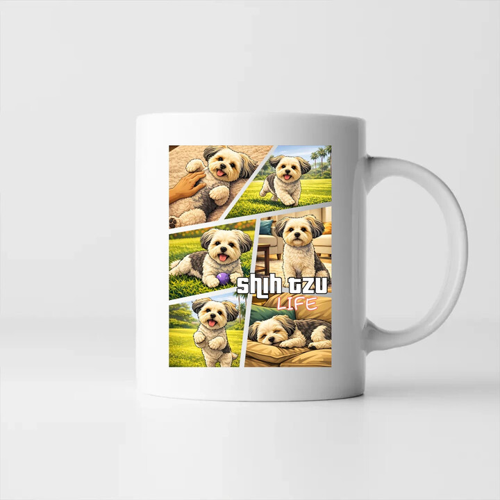 shih tzu life - hrnek s potiskem