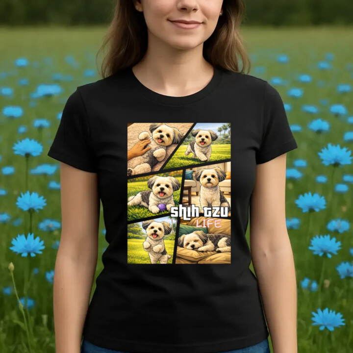 shih tzu life  - dámské tričko s potiskem