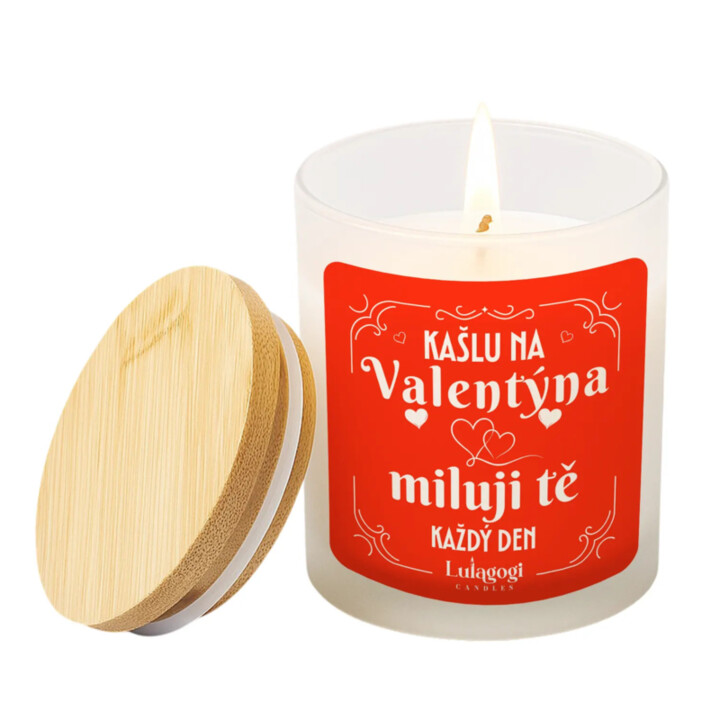 Kašlu na Valentýna, miluji tě každý den - vonná svíčka jako dárek