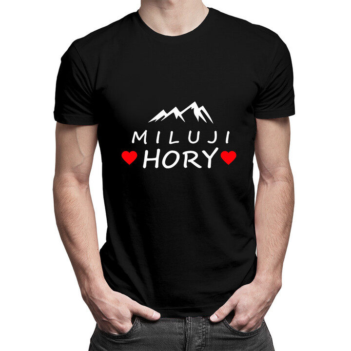 Miluji hory - pánské tričko s potiskem
