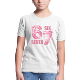 Six seven - 67 - růžová verze - dětské tričko s potiskem