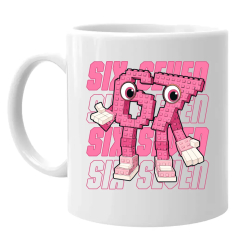 Six seven 67 - Italian Brainrot - růžová verze  - hrnek s potiskem