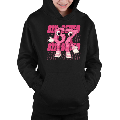 Six seven 67 - Italian Brainrot - růžová verze  - dětská mikina s kapucí