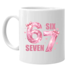 Six seven - 67 - růžová verze - hrnek s potiskem