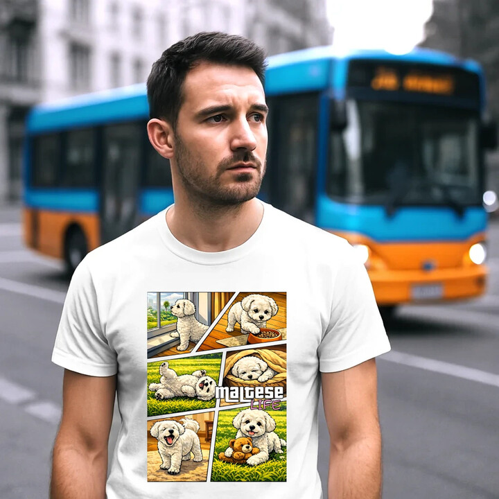 Maltese life - pánské tričko s potiskem
