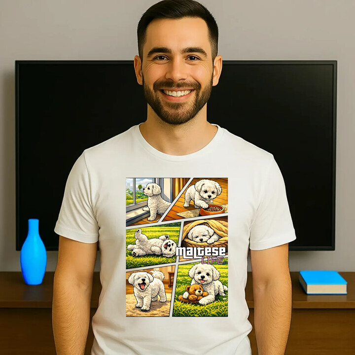 Maltese life - pánské tričko s potiskem