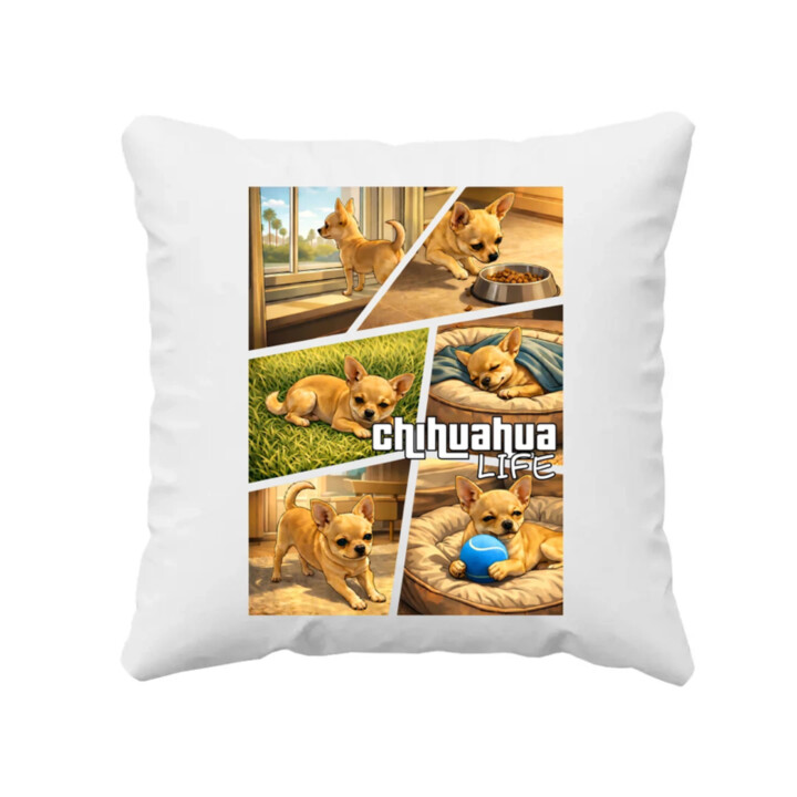 Chihuahua life - polštář s potiskem