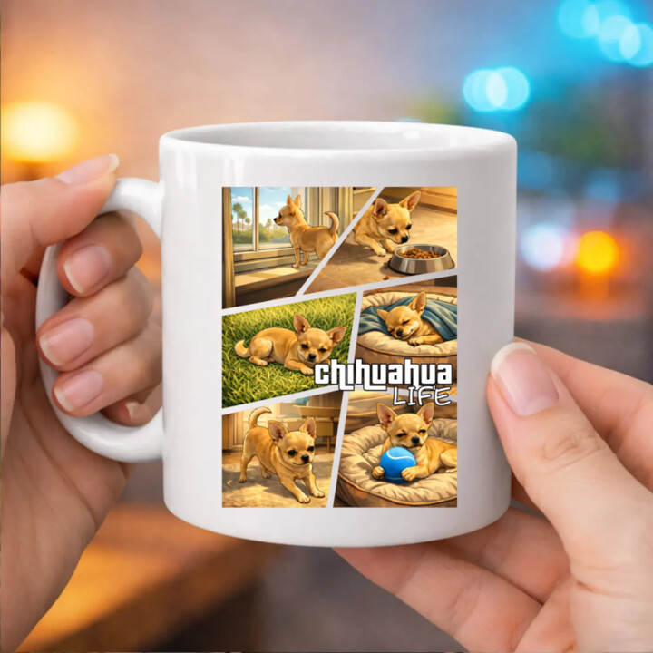 Chihuahua life - hrnek s potiskem