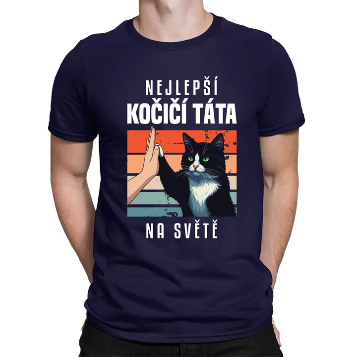 Nejlepší kočičí táta na světě - pánské tričko s potiskem