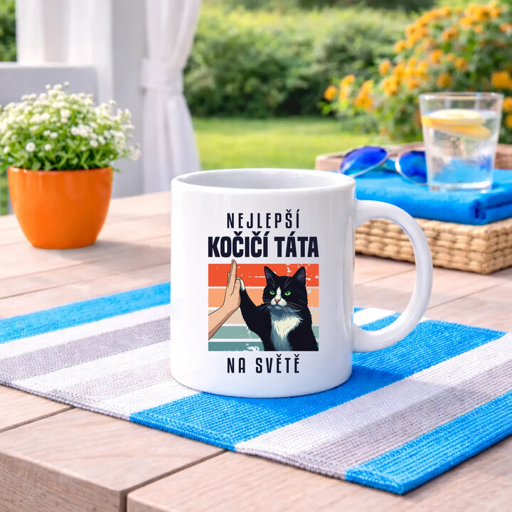 Nejlepší kočičí táta na světě - hrnek s potiskem
