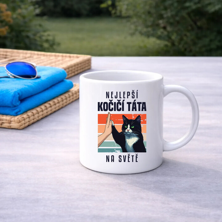 Nejlepší kočičí táta na světě - hrnek s potiskem