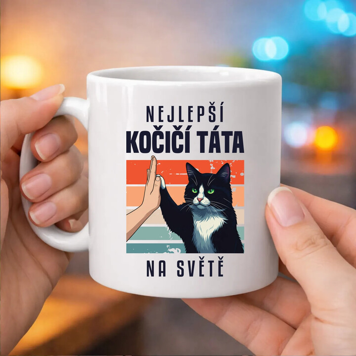 Nejlepší kočičí táta na světě - hrnek s potiskem