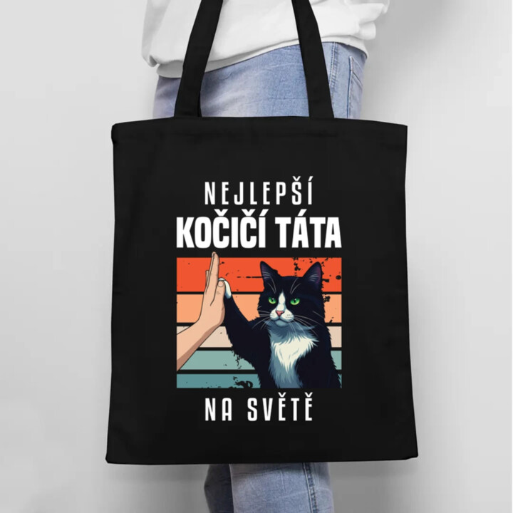 Nejlepší kočičí táta na světě - taška s potiskem