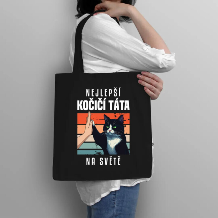 Nejlepší kočičí táta na světě - taška s potiskem