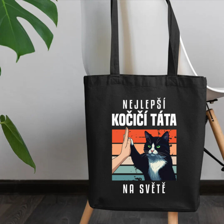 Nejlepší kočičí táta na světě - taška s potiskem