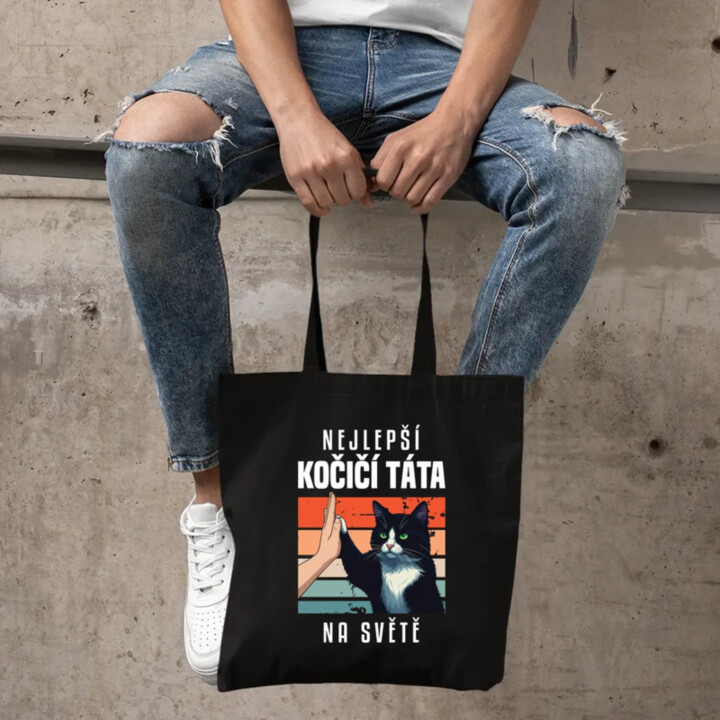 Nejlepší kočičí táta na světě - taška s potiskem