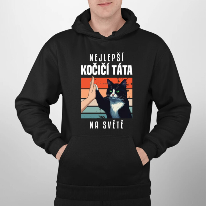 Nejlepší kočičí táta na světě - pánská mikina s potiskem