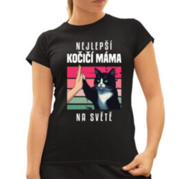 Nejlepší kočičí máma na světě  - dámské tričko s potiskem